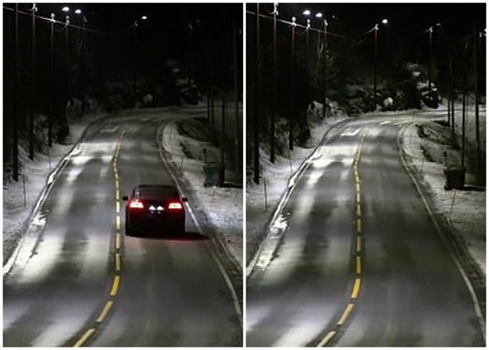 霍勒市在公路安装会自动变暗的街灯,以节省能源和减少碳排放。