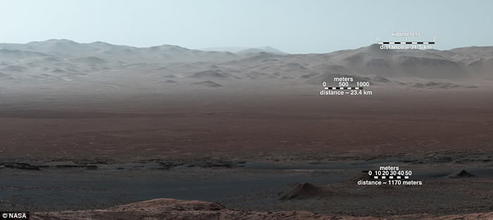 NASA首次公开好奇号在盖尔环形山拍摄的全景照 火星的冬天原来这样子