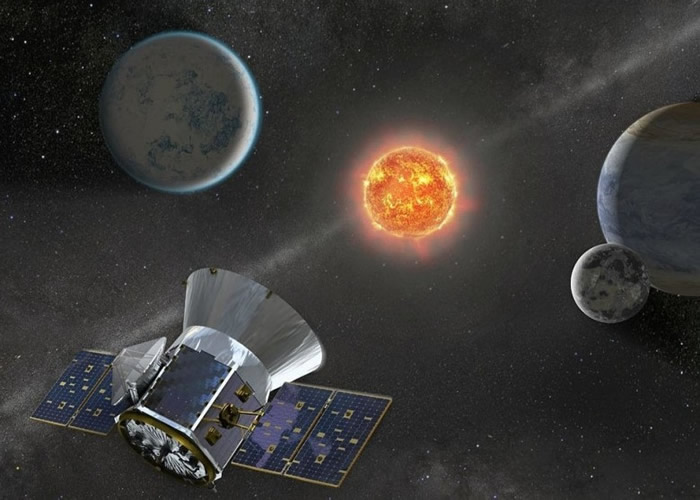 TESS主要监测恒星,图为构想图。