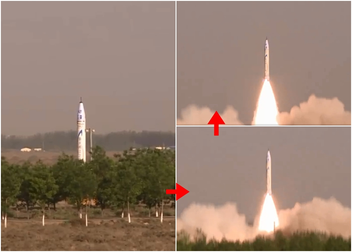 中国首支自主研发的民营商业火箭OS-X型“重庆两江之星号”升空