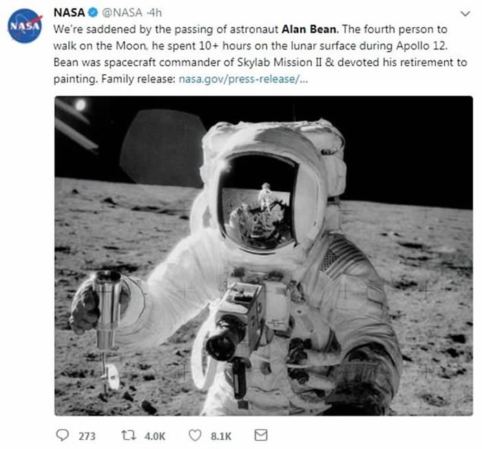 ������4λ��½������Ա�ȶ���Alan Bean������ ����86��