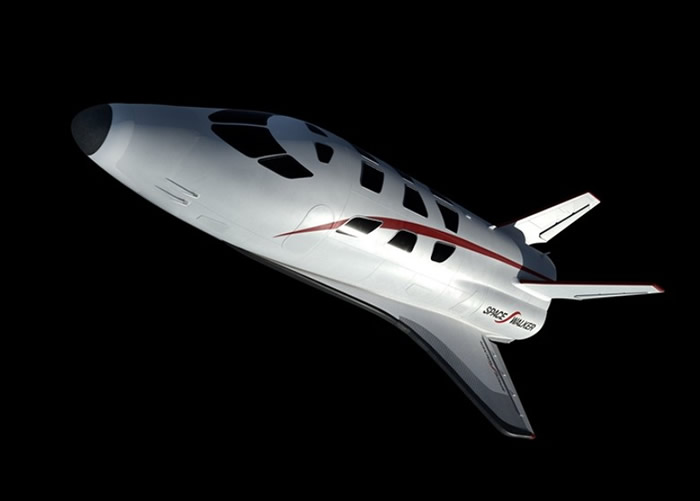 太空飞机可让人体验失重状态。图为该飞机的构想图。