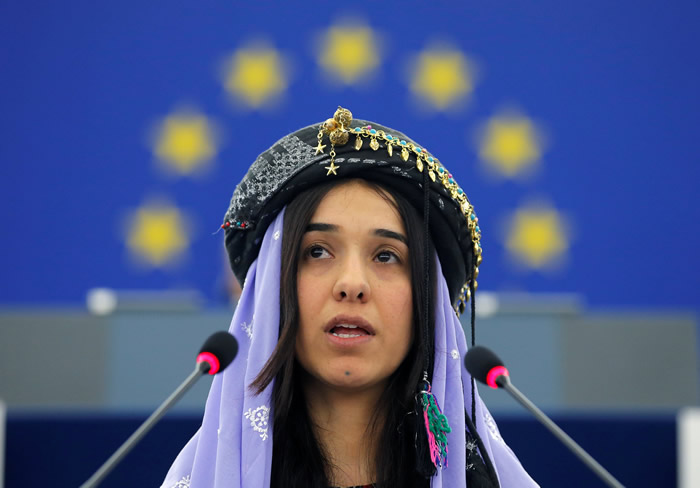 2018��ŵ������ƽ������֮һ�����ȵϣ�Yazidi��Ů�������£�Nadia Murad����