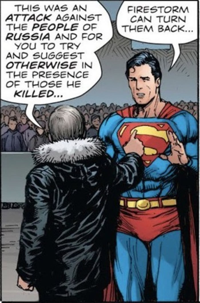 超人向普京解释。