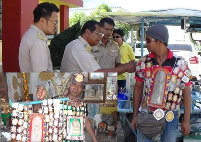 沙农(右一)因穿戴佛牌盔甲而闻名。