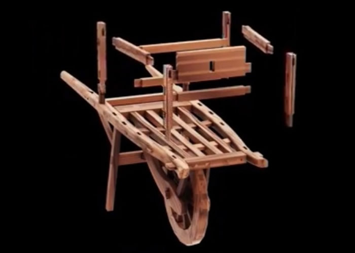 近日网片展示,以榫卯结构重塑木牛流马的面貌。