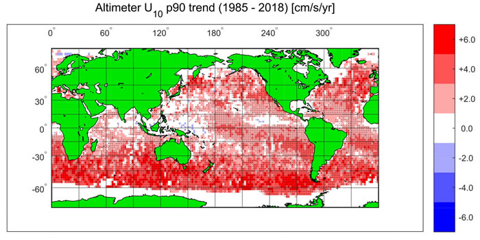 全球卫星数据发现在过去的30年中海洋的风速和浪高都有所增加