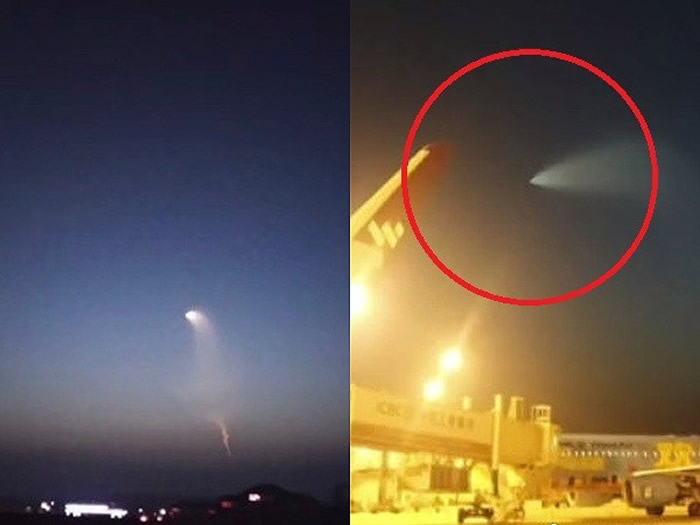 UFO?中国多地惊见发光不明飞行物 军事迷推测是巨浪3导弹