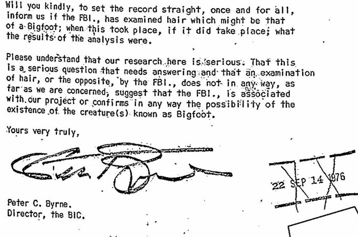 美国联邦调查局（FBI）公布研究1976年雪人样本相关文件：毛发属于鹿科动物