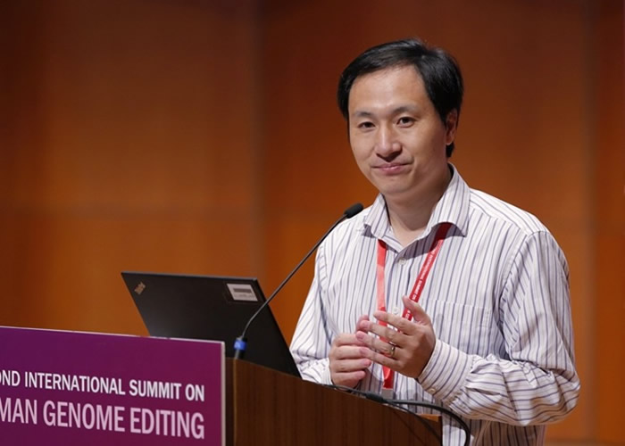 贺建奎修改胚胎基因引发争议。