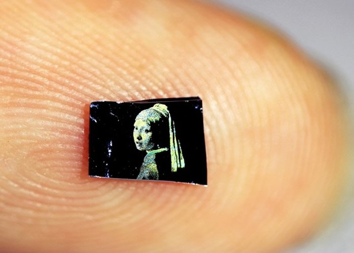 名画《戴珍珠耳环的少女》的重制非常袖珍。