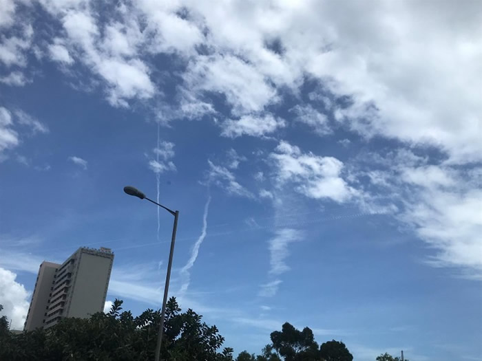 有学者解释,相关现象其实是飞机留下的凝结尾迹 ,俗称“飞机云”。