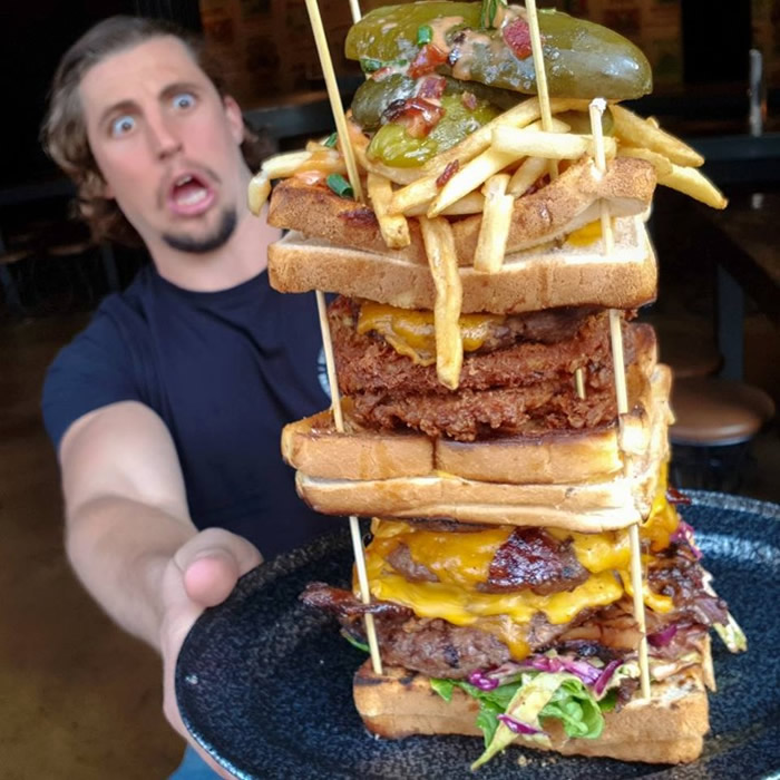 澳洲25岁大胃王男子Jesse Freeman荣登两项2020年健力士世界纪录大全