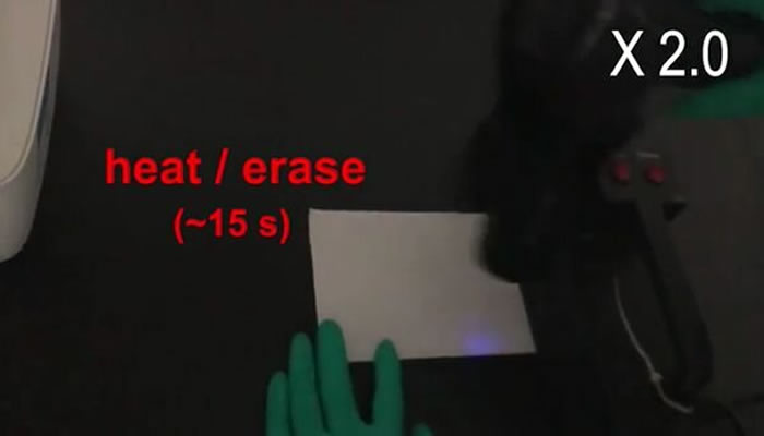 中国研究人员开发能够加密重要信息并重复使用的纸张涂层:无墨喷水可重写安全印刷技术