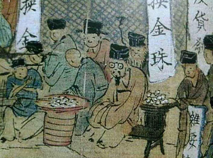 500年前明朝画家仇英绘制的《南都繁会图》放大惊见诡异景象:坐着“戴眼镜的男人”