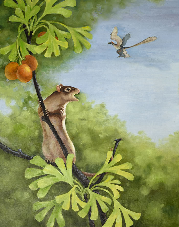 热河俊兽生态复原图 (许勇 供图)