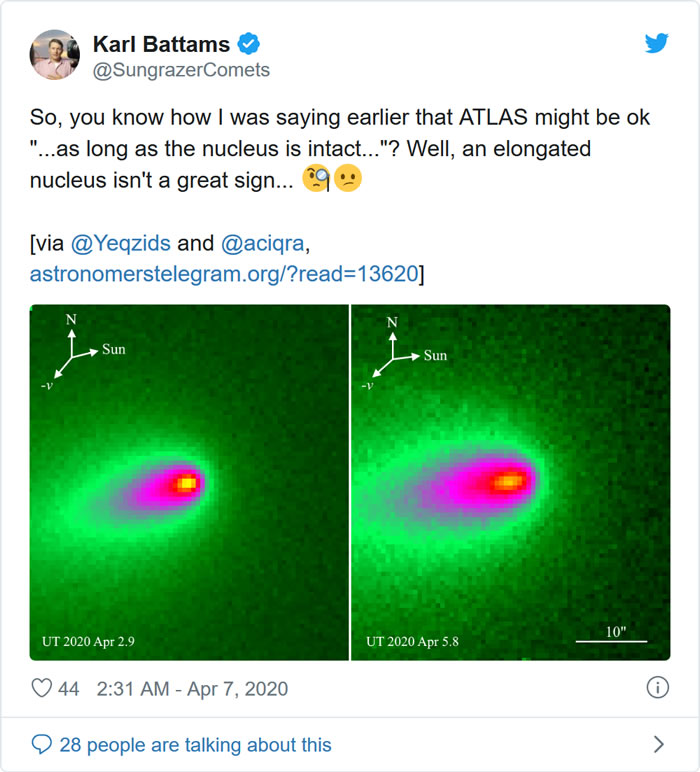 C/2019 Y4��Atlas�����ǿ������ڽ���