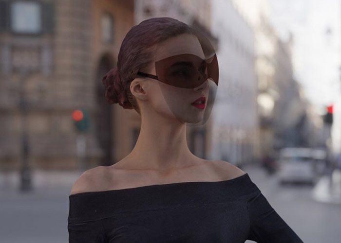 美国设计师新设计的太阳眼镜结合透明面罩 方便防疫