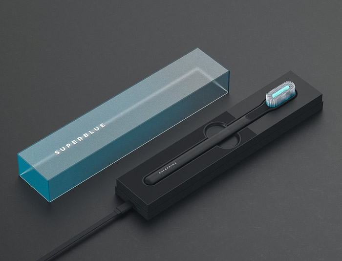 美国设计师Dylan Fealtman构想SUPERBLUE自动杀菌牙刷