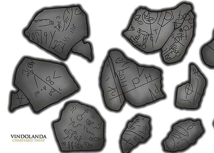 专家利用特殊摄影方法,发现碎片上有轻微蚀刻的图像和符号。