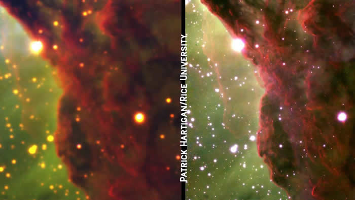 智利双子座南望远镜新图像展现船底座星云(卡利纳星云)的恒星“育婴室”惊人图像