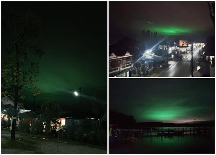 泰国南部多处地方出现罕见异象 日落后天空现绚丽绿光