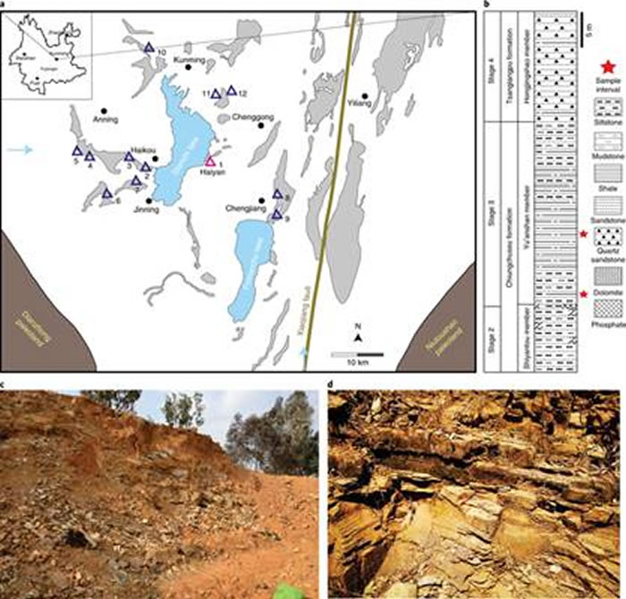 海晏剖面的地理位置及剖面照片