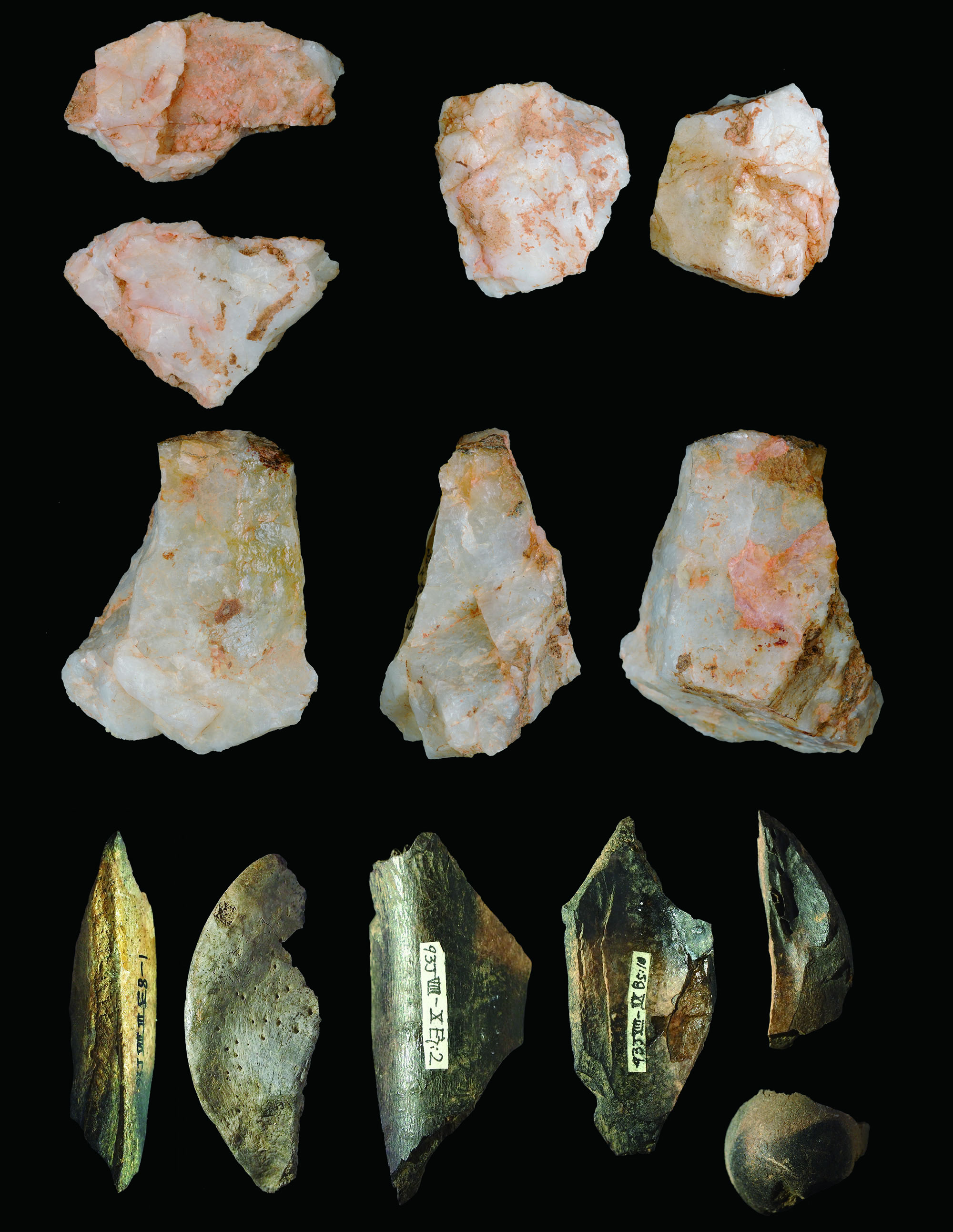 金牛山遗址出土的石制品和烧骨