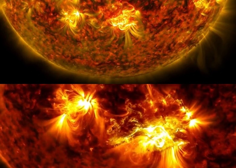 美国太空总署捕捉到万圣节前太阳喷耀斑 恐干扰GPS系统同时为欧洲和北美带来极光