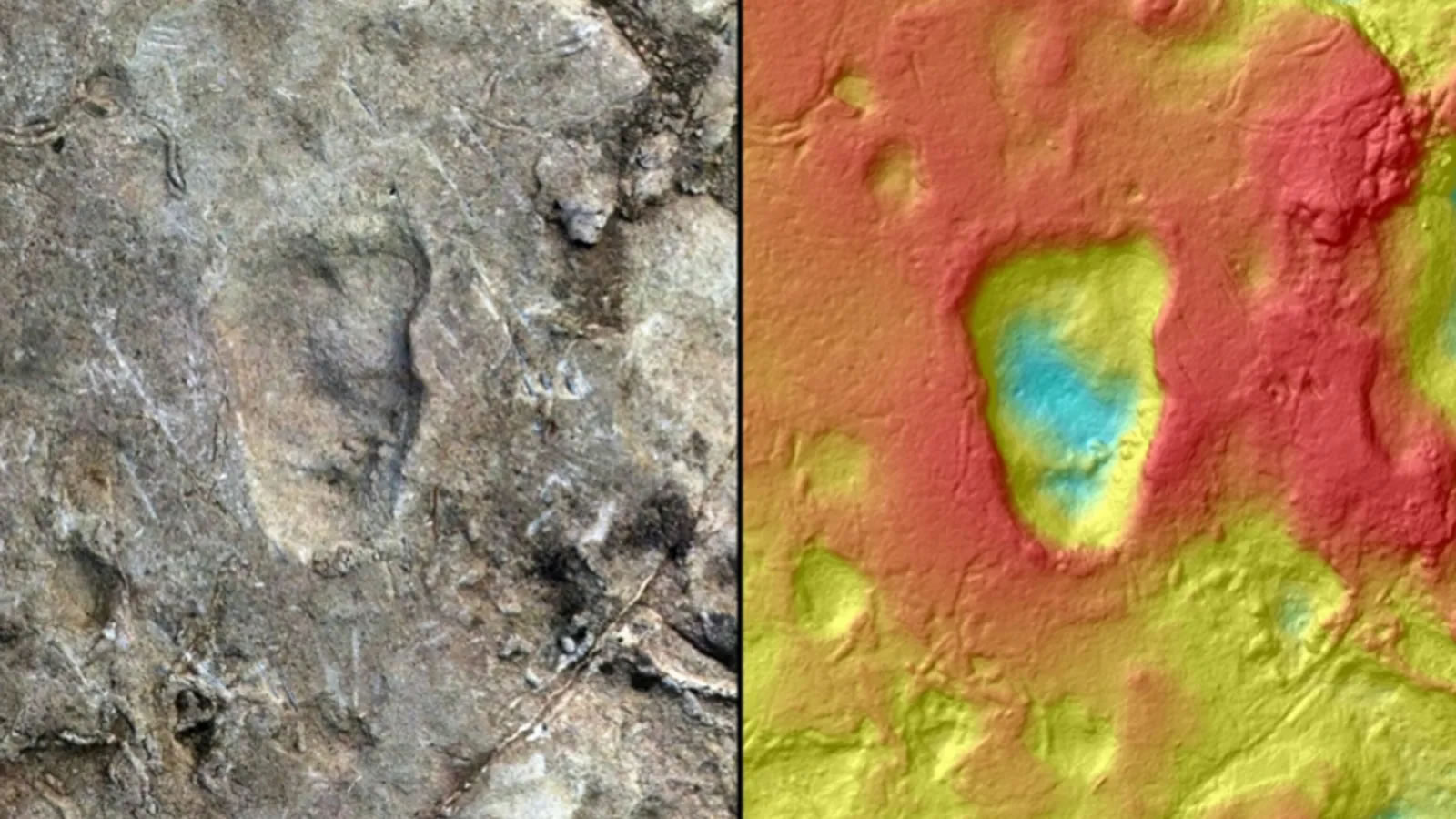 这些照片显示了坦桑尼亚一处遗址发现的366万年前的脚印。研究这些脚印的科研人员认为,它们可能属于一个身份不明的早期人类亲属,他们有着奇怪的跨步步态。摄影:AUS