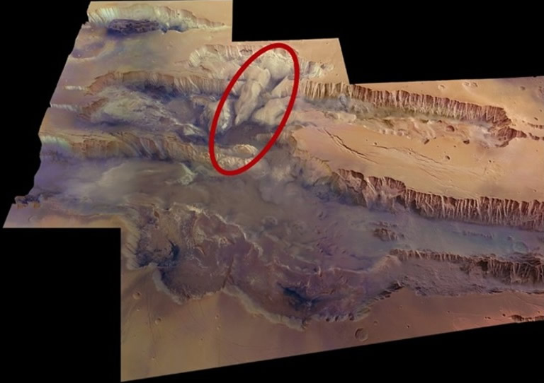 火星水手号谷发现大片储水地带 助研宜居环境