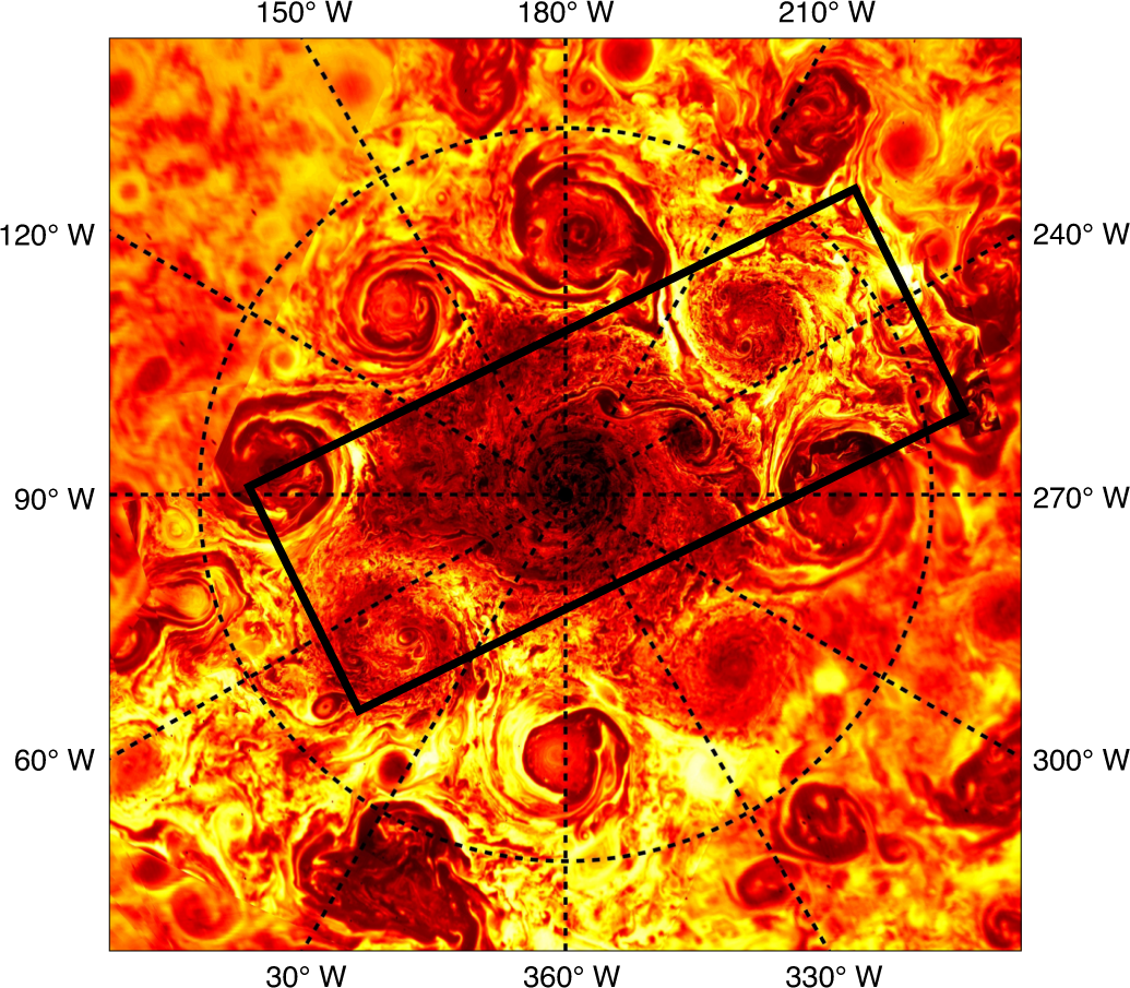美国宇航局卫星拍摄的木星上的极地气旋图像使科学家们能够研究驱动它们的力量