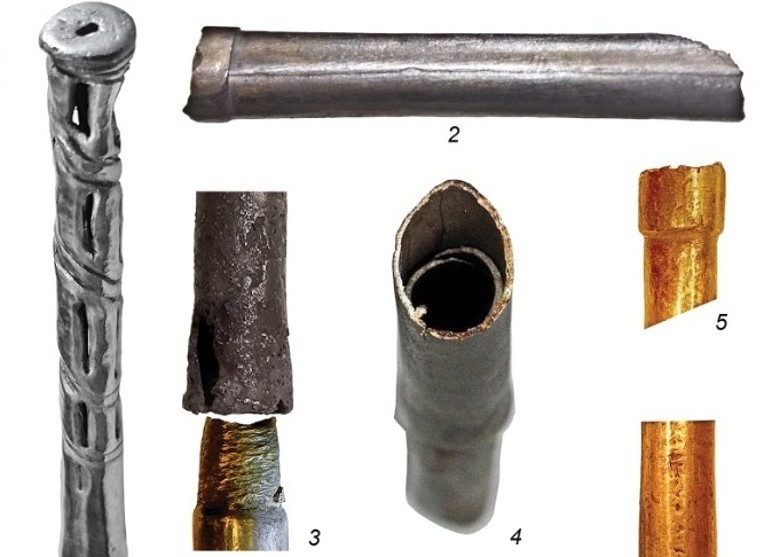 125年前在俄罗斯北高加索墓穴出土的金属管其实是5500年前古人在宴会中使用的饮管