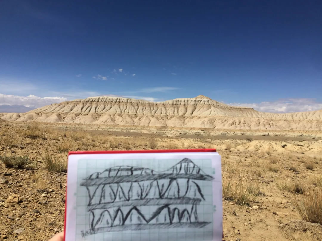 札达盆地经典剖面,这里也是披毛犀的祖先—西藏披毛犀的“故乡”(孙丹辉 摄)