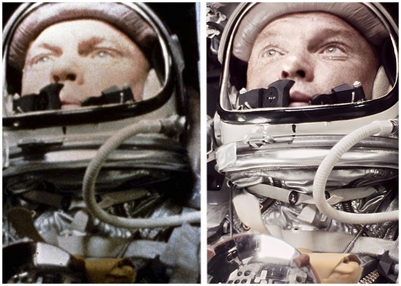 约翰?格伦John Glenn成为首位进入地球轨道的美国宇航员60周年 专家发修复照纪念