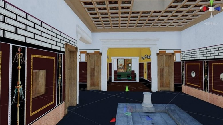 瑞典隆德大学利用虚拟现实技术VR重建庞贝古城最大豪宅“希腊箴言之家”