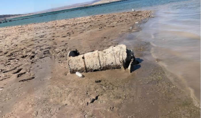 美国拉斯维加斯米德湖干凅湖底发现发现40年桶尸 恐怖都市传说是真的