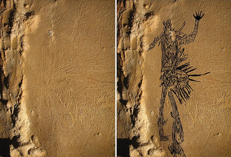 美国亚拉巴马州原住民洞穴遗址发现5幅在洞顶隐藏逾千年的巨型泥塑图像