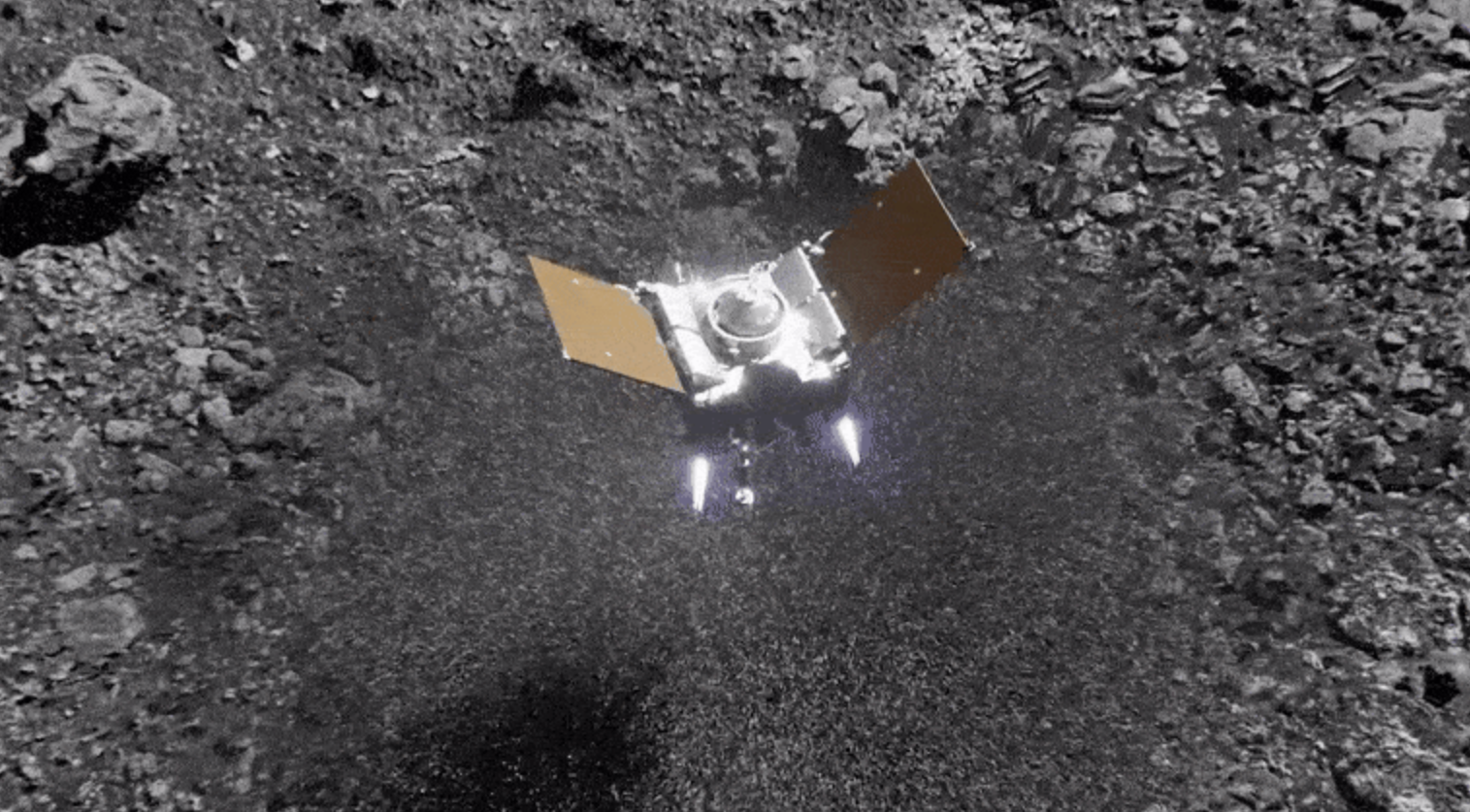 美国宇航局OSIRIS-REx航天器降落证明构成贝努小行星外表的颗粒非常松散