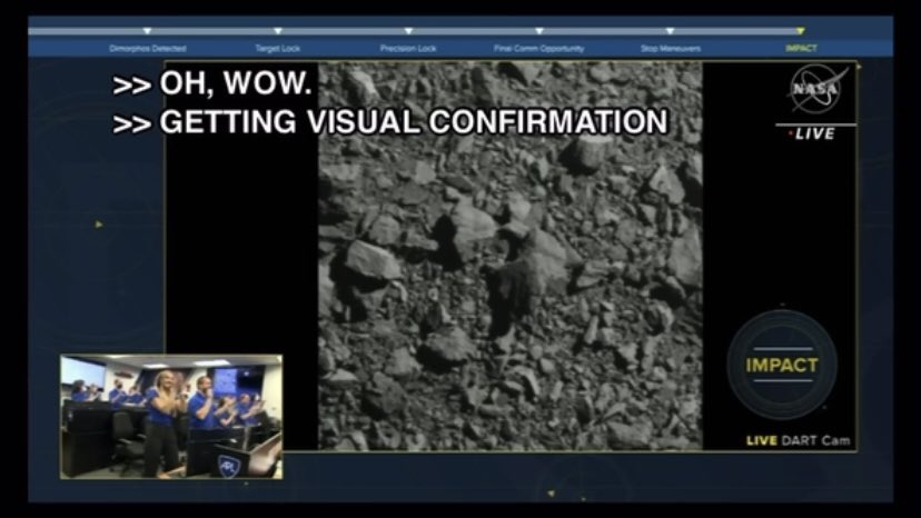 人类史上首次撞击行星改道:美国宇航局DART任务宇宙飞船成功撞击小行星Dimorphos