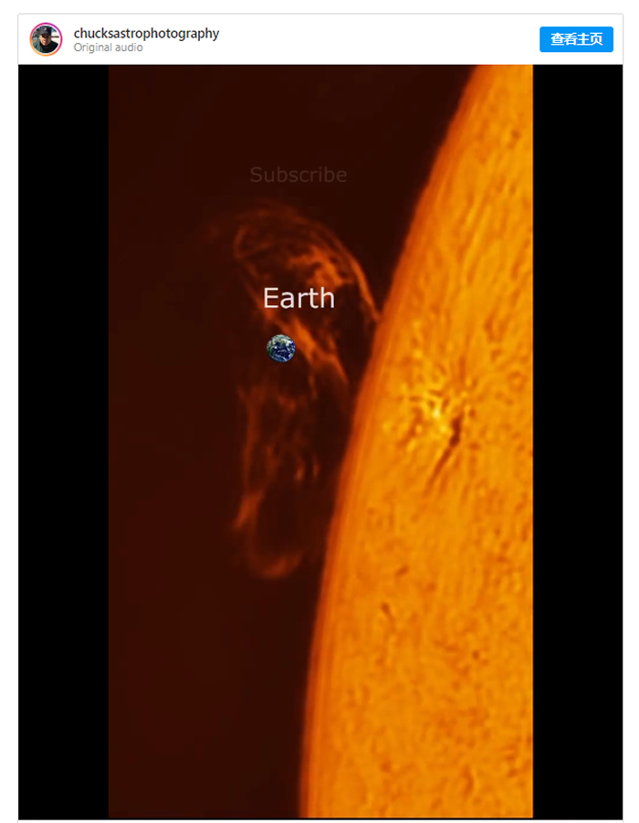 天体摄影家Chuck Ayoub拍摄到太阳日冕物质抛射的美丽而可怕视频
