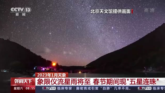 2023年1月天象:“五星连珠”、象限仪流星雨