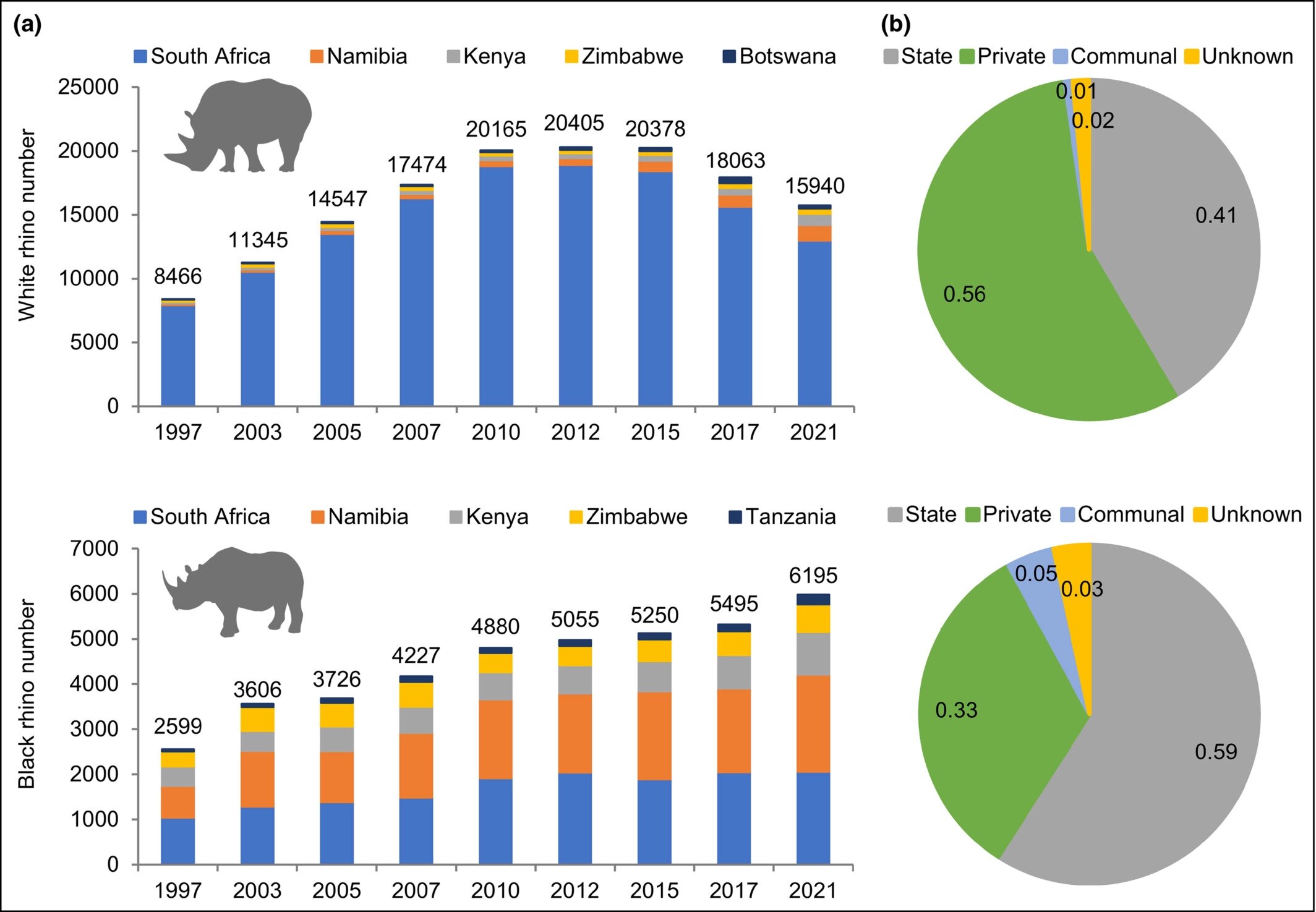 非洲至少有一半的犀牛掌握在私人手中 犀牛保护需要新的途径