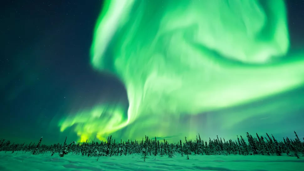 超强的情人节极光让阿拉斯加的北极光追逐者度过一生难忘的夜晚