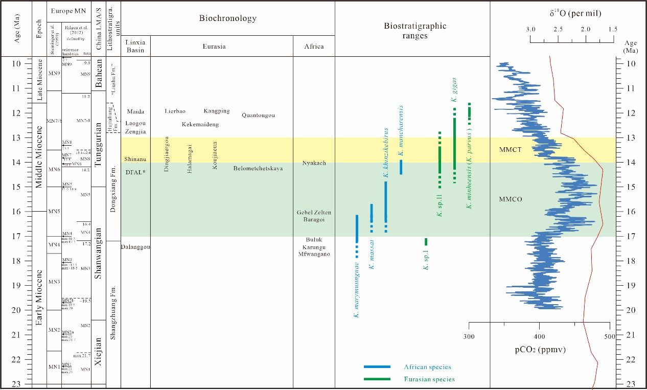 《古地理古气候古生态》:临夏盆地库班猪化石生物地层学及古生态学研究新进展