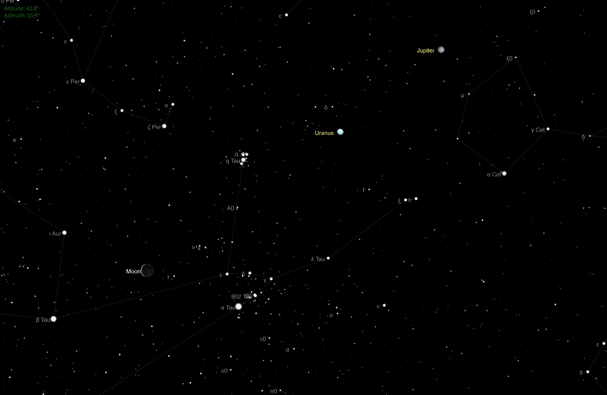 7月14日木星和昴宿星的七姐妹在月亮附近闪耀