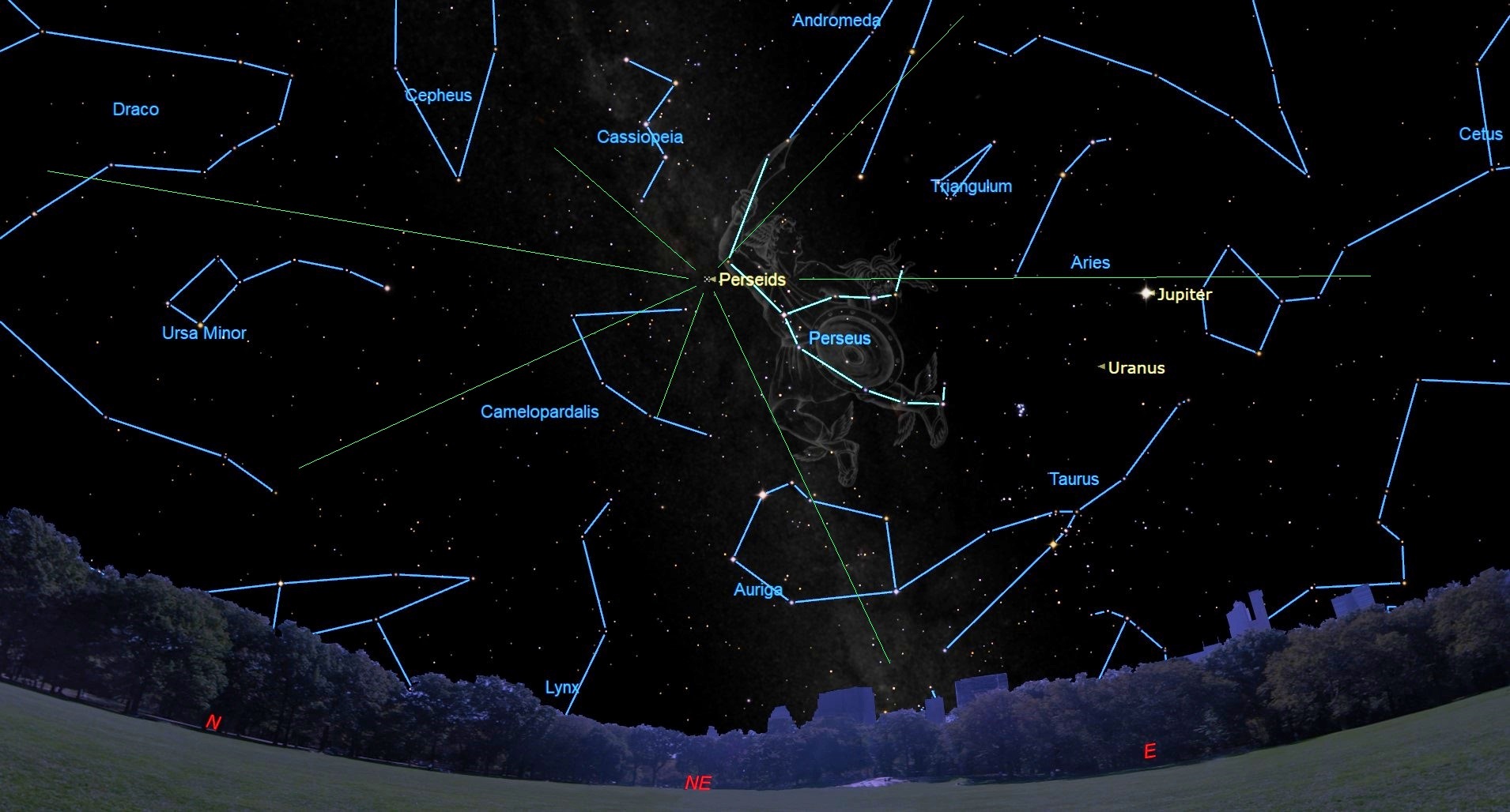 英仙座流星雨在8月12日至13日的深夜达到顶峰 如何看到它?