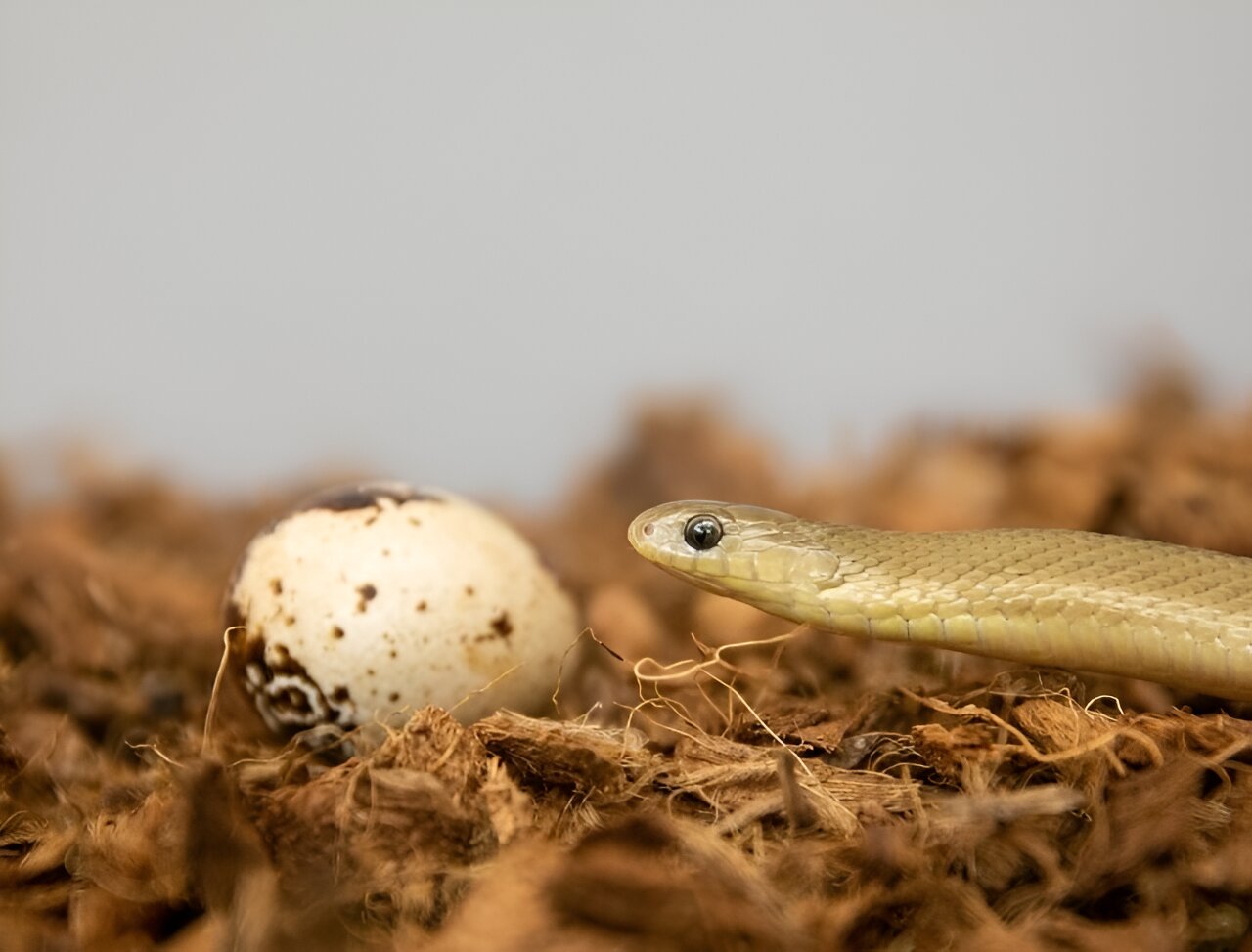 Dasypeltis gansi:相对于它的体型,非洲小蛇能吞下最大的猎物