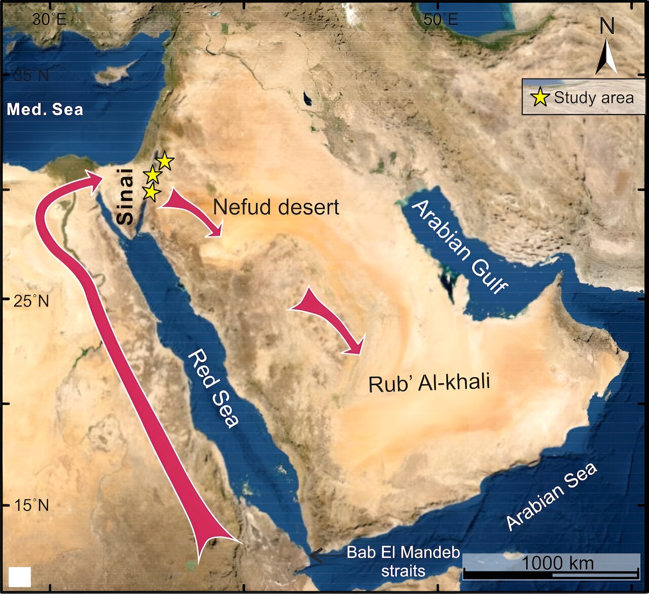 早期人类通过曾经郁郁葱葱的阿拉伯半岛迁徙的新路径与单一的“走出非洲”起源相矛盾