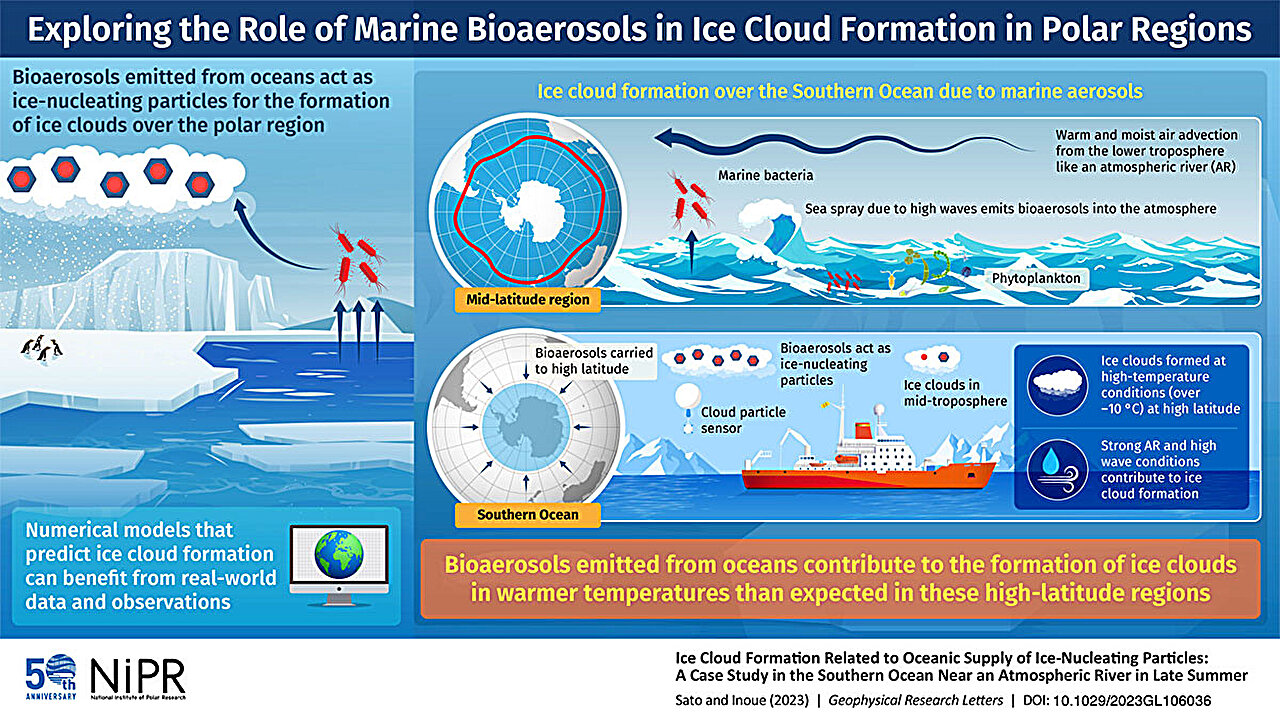 研究发现海洋细菌、大气河流能促进冰云的形成